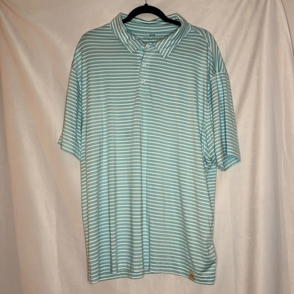 RORIE WHELAN STRIPE GOLF POLO (XXL) - Picture 1 of 7